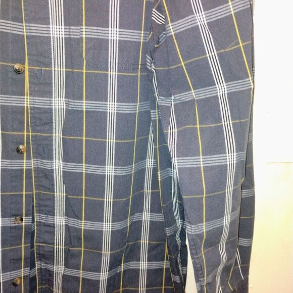 C E. Schmidt Nwot Men's Black and Yellow Plaid Button Down Shirt - Picture 7 of 12